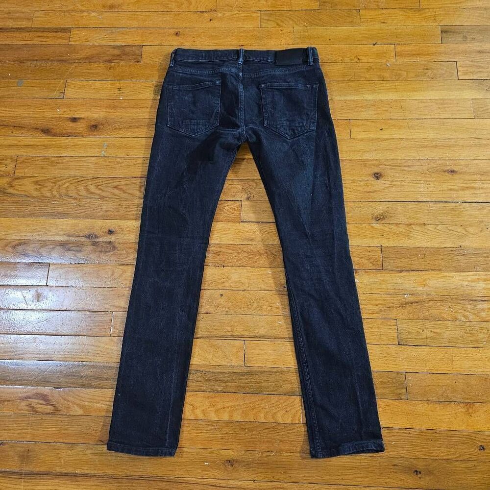 All Saints Denim Mens Black Cigarette Skinny Stretch Jeans 30x30 - Picture 7 of 9